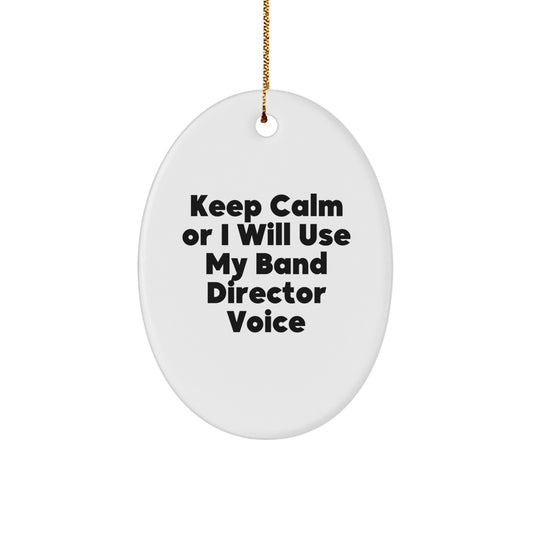 Christmas Gift for Her Band Director Oval Ornament Present - Image 1