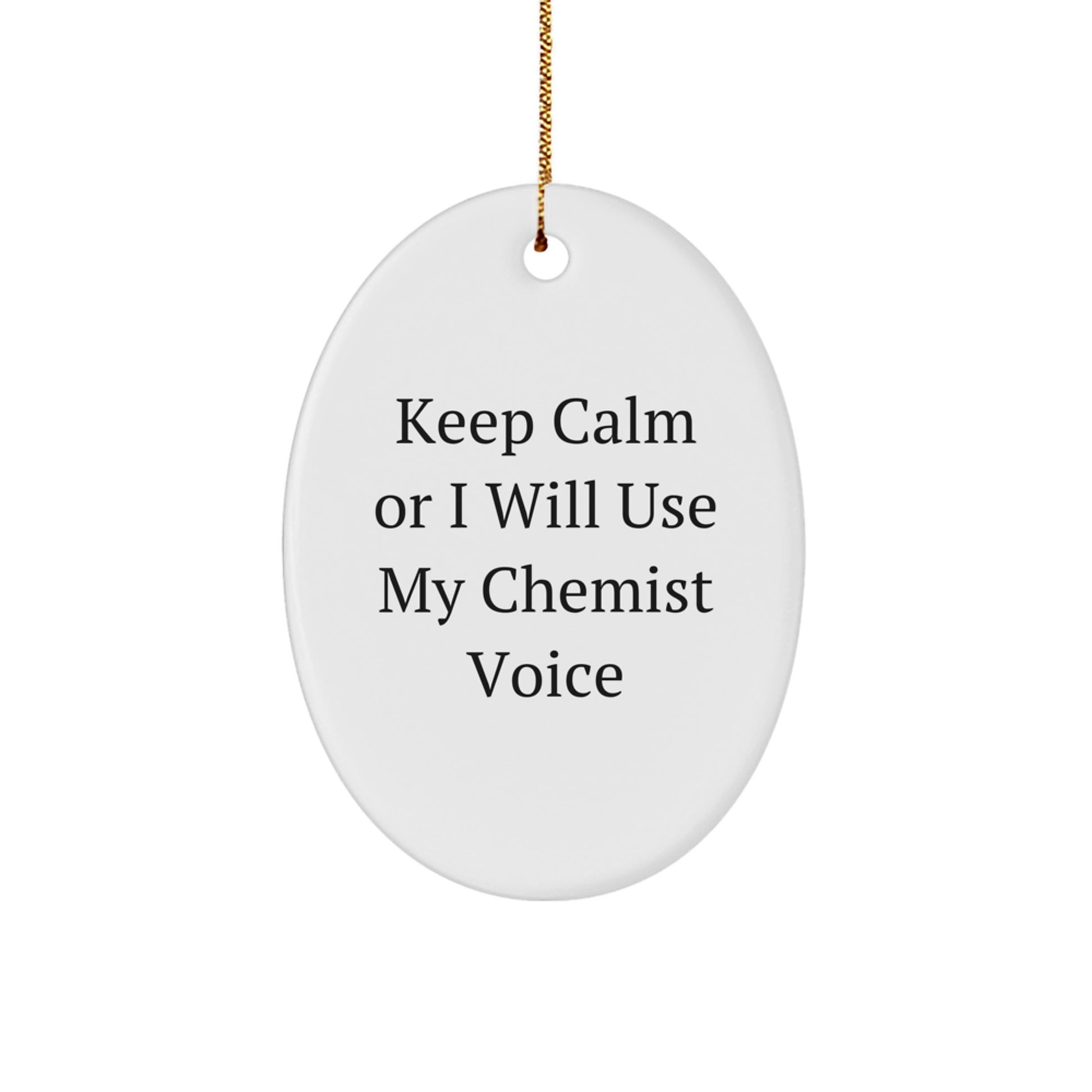 Funny Chemist Oval Ornament Gifts from Friends for Christmas Unique Chemist - Image 1