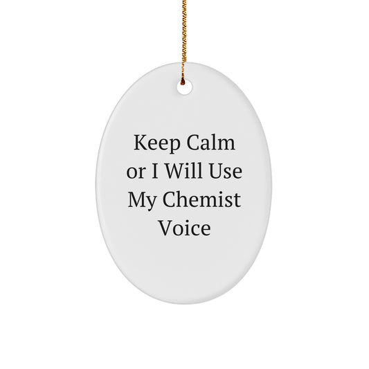 Funny Chemist Oval Ornament Gifts from Friends for Christmas Unique Chemist - Image 1