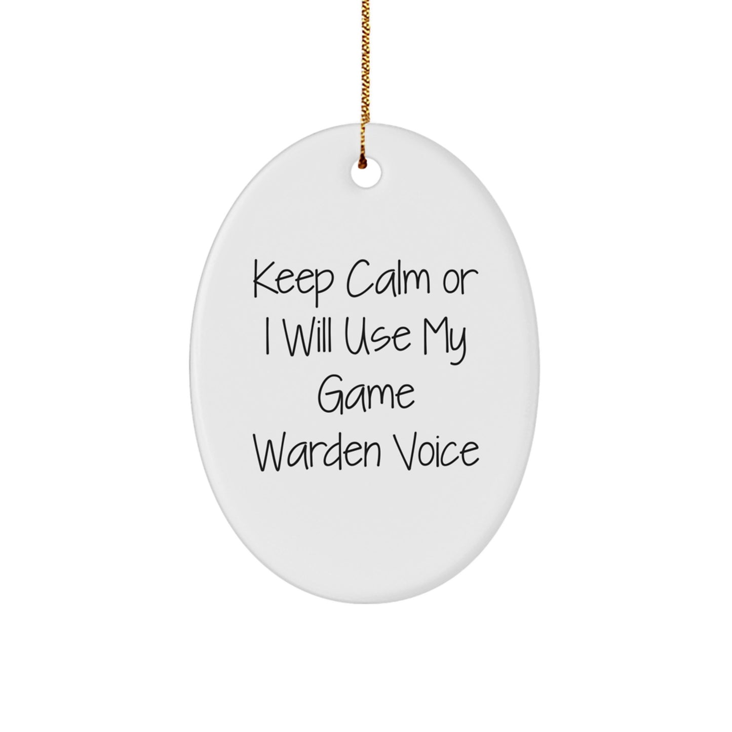 Game Warden Oval Ornament, Funny Christmas Unique Gifts for Game Wardens, Oval Decorations - Image 1