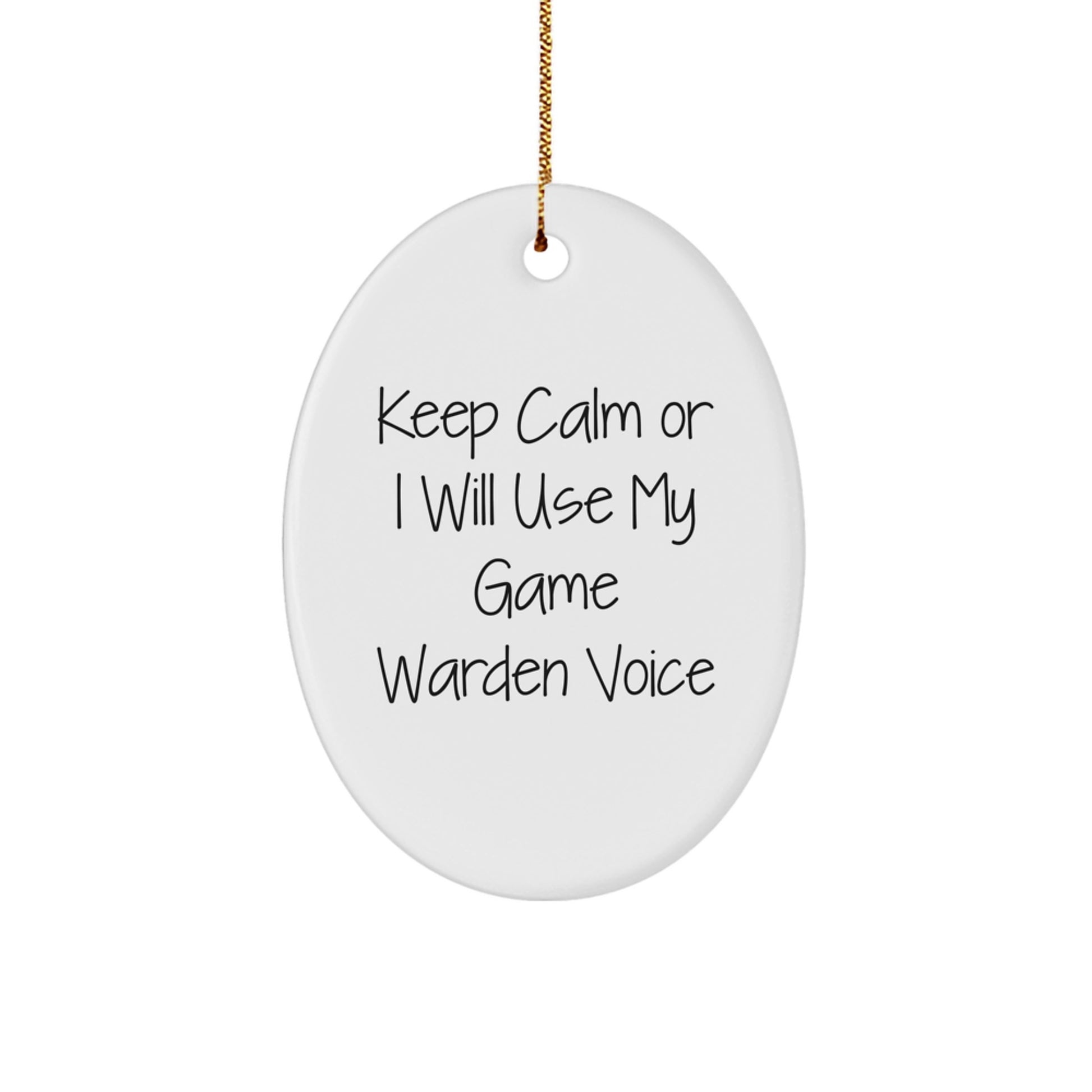 Game Warden Oval Ornament, Funny Christmas Unique Gifts for Game Wardens, Oval Decorations - Image 1