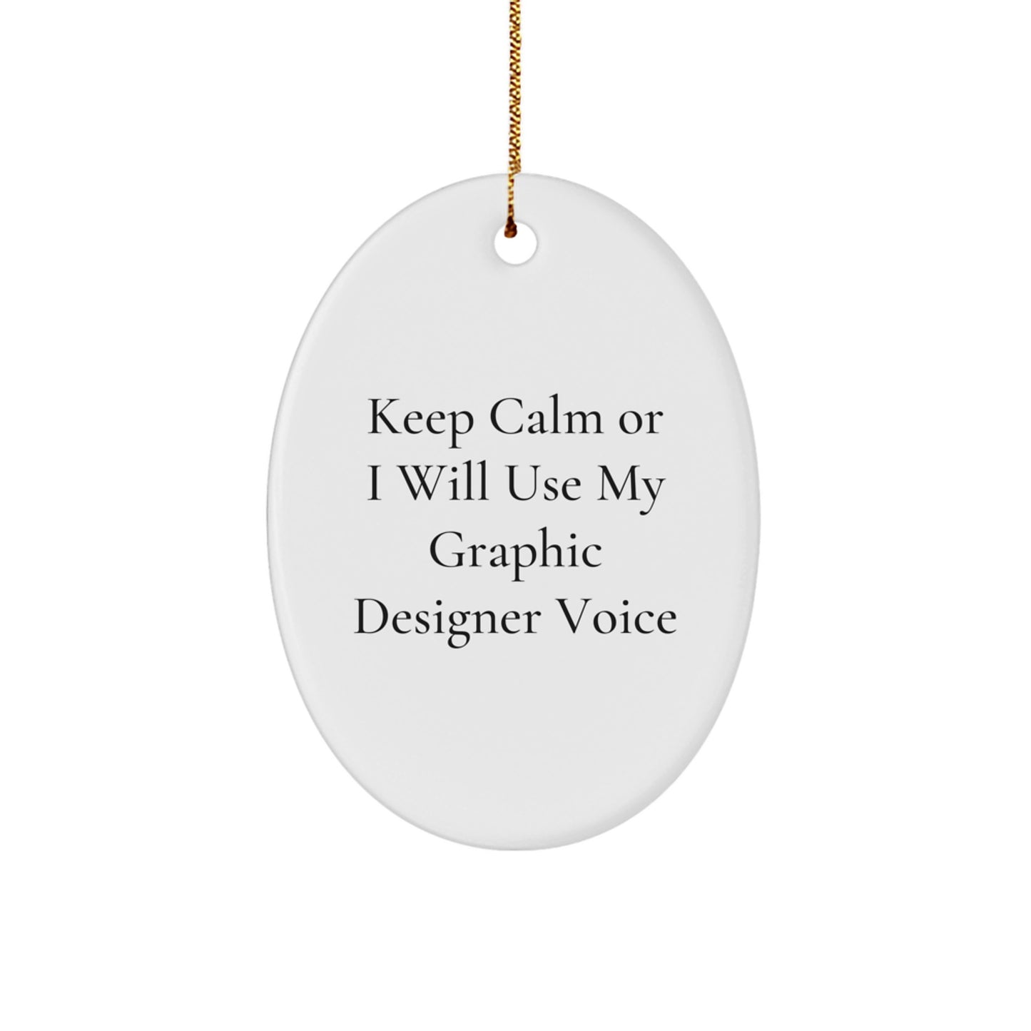 Funny Graphic Designer Oval Ornament Gifts from Men to Friends for Christmas Unique Ideas - Image 1