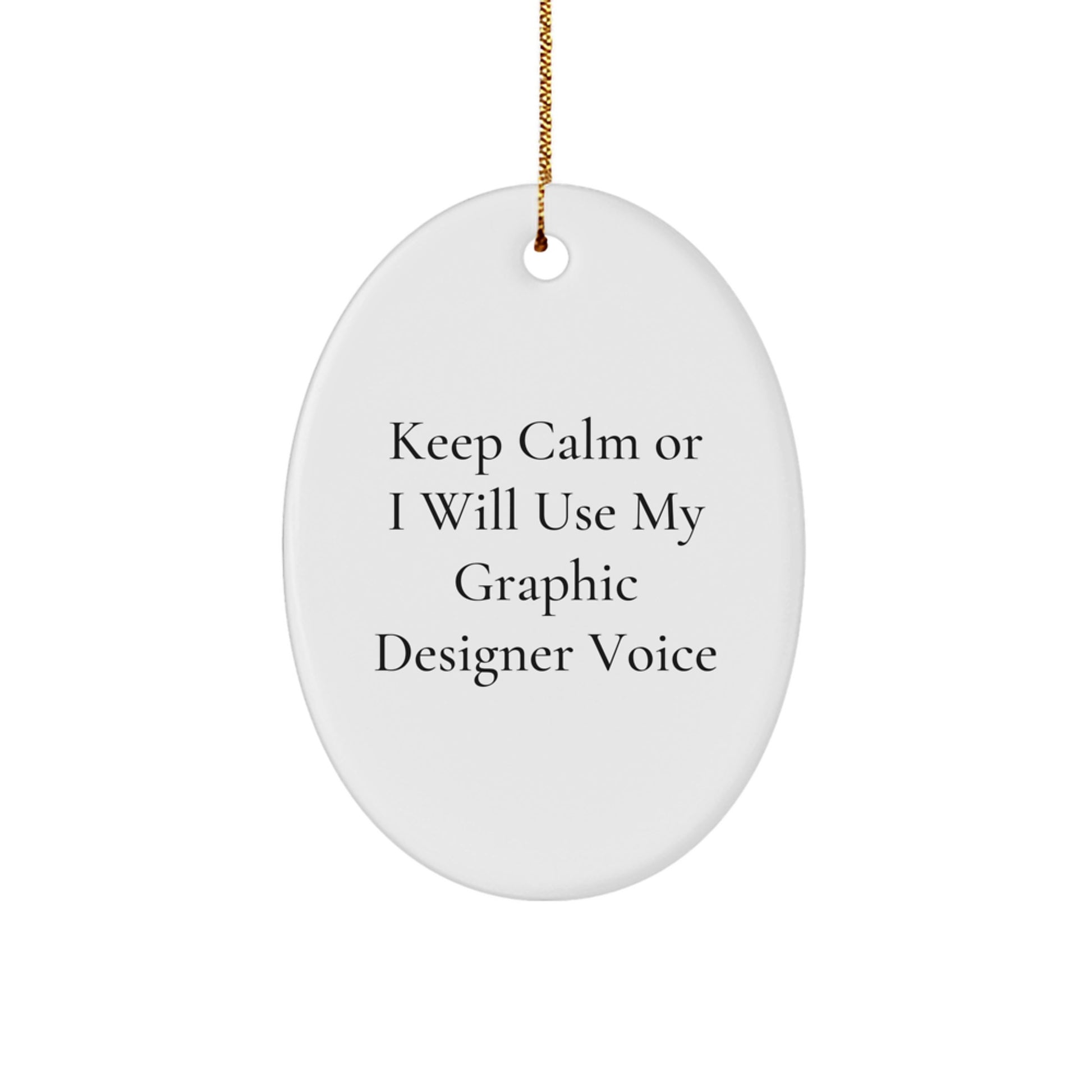 Funny Graphic Designer Oval Ornament Gifts from Men to Friends for Christmas Unique Ideas - Image 1