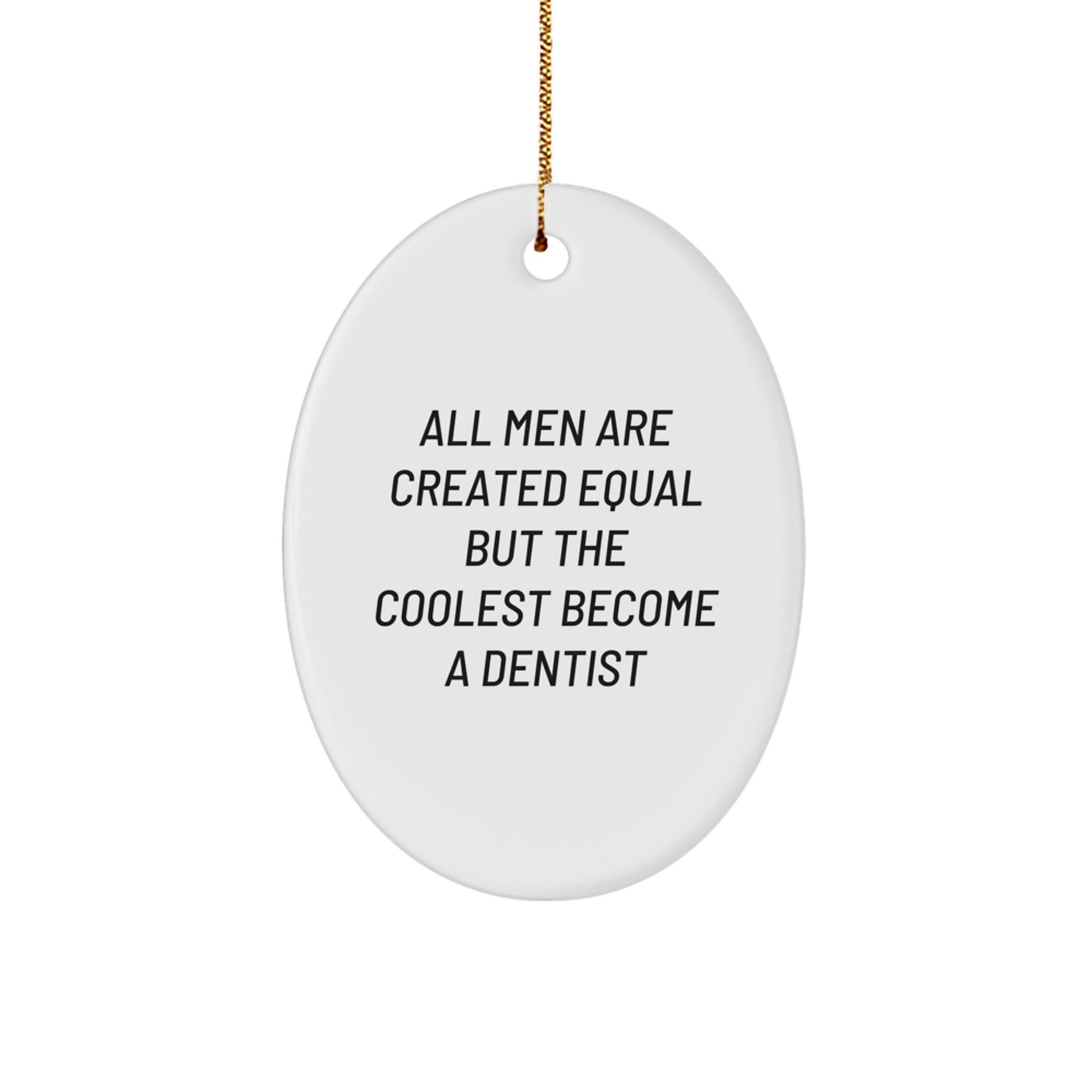 Funny Dentist Oval Ornament Gifts from Men for Dentist Christmas Unique - Image 1