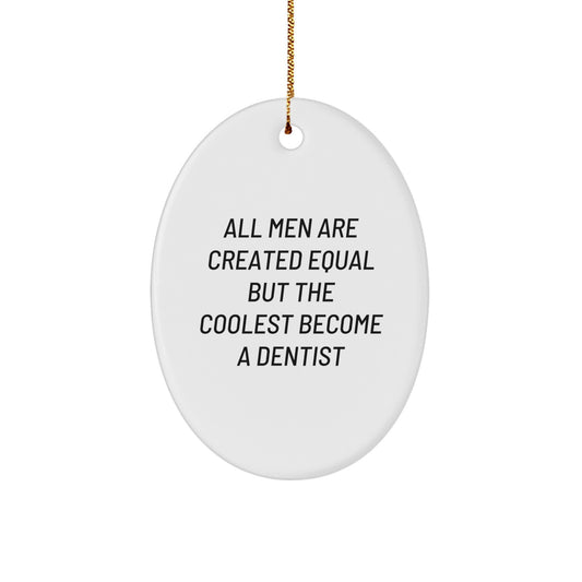 Funny Dentist Oval Ornament Gifts from Men for Dentist Christmas Unique - Image 1
