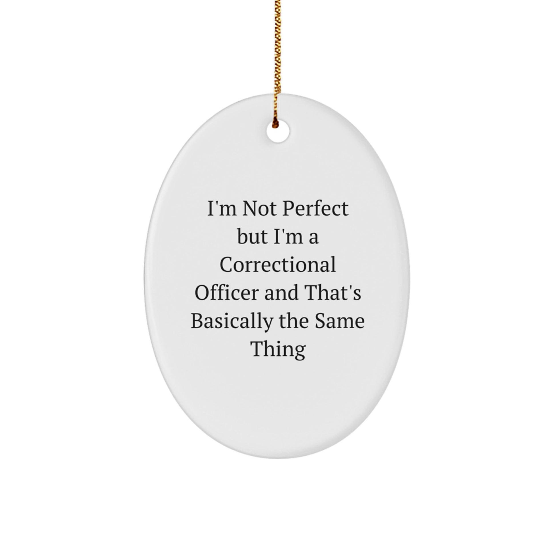 Funny Correctional Officer Gifts from Friends and Family for Christmas Unique Gifts - 'I'm Not Perfect' - Image 1