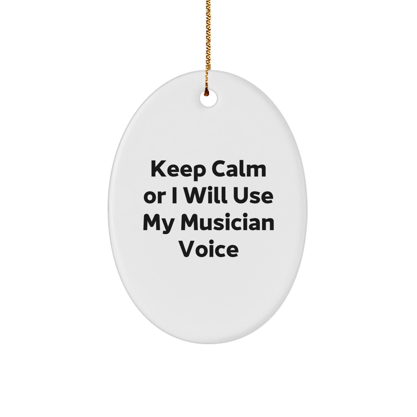 Funny Musician Oval Ornament for Christmas Unique Gifts from Friends to Musician Men - Image 1