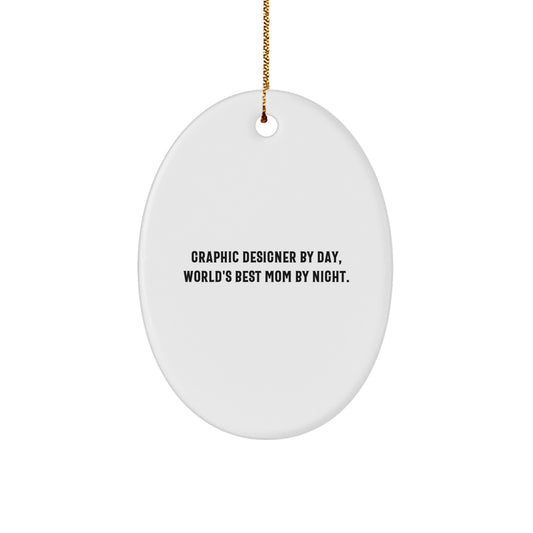 Graphic Designer Gifts for Men, Christmas Unique Ornaments with Funny Quote - Image 1