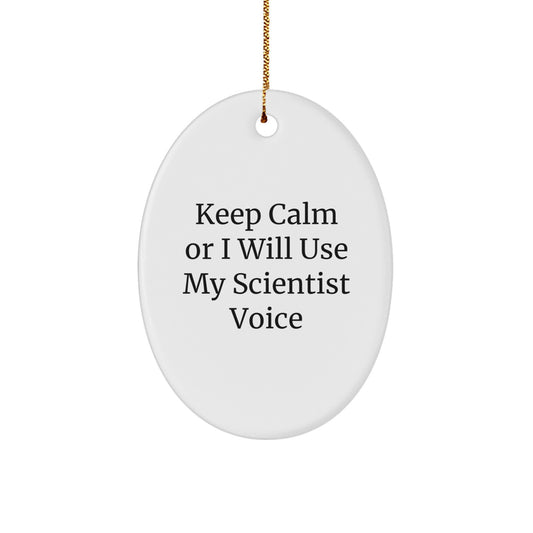Funny Scientist Oval Ornament Gifts from Friends to Men on Christmas Unique - Image 1