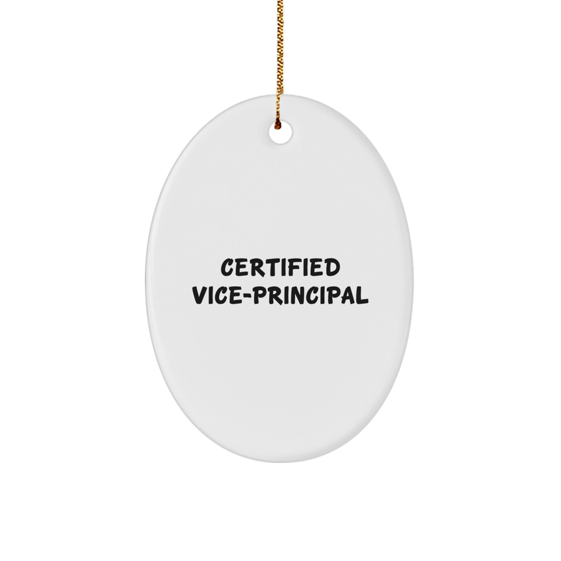 Funny Quotes for Vice-Principal Gifts from Friends Christmas Unique Oval Ornaments - Image 1