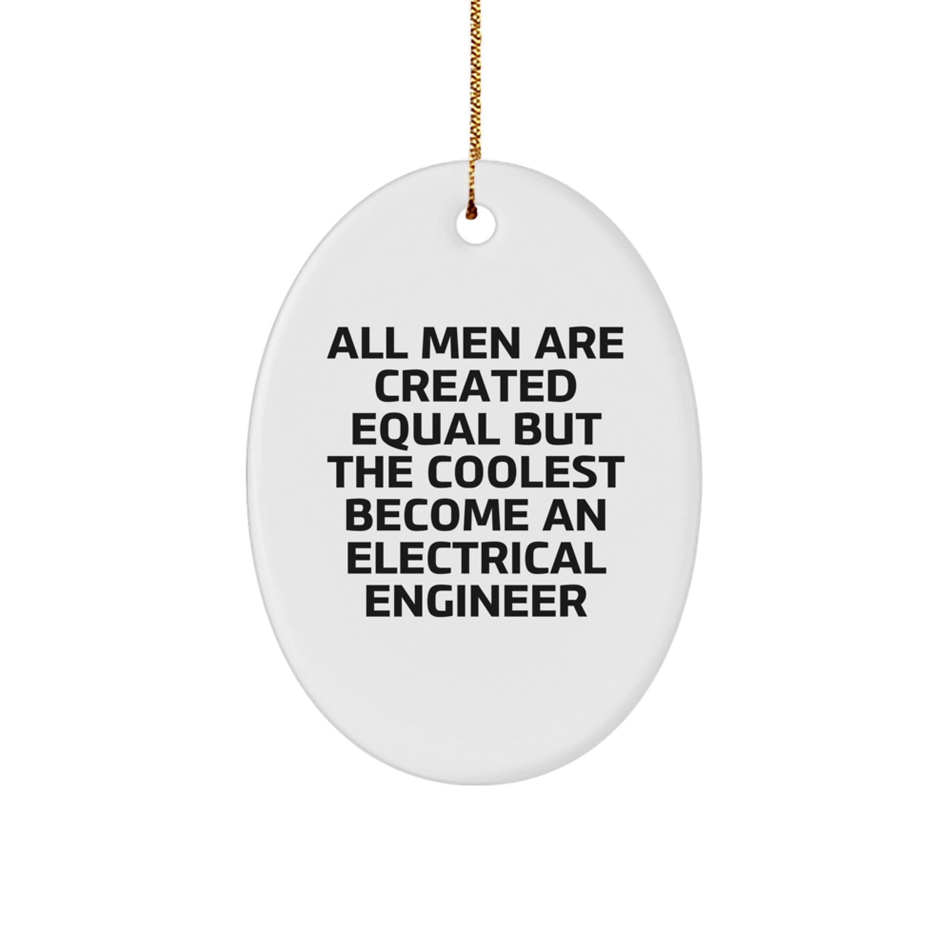Funny Electrical Engineer Oval Ornament Gifts from Men to Electrical Engineer Friends for Christmas Unique Decorations - Image 1
