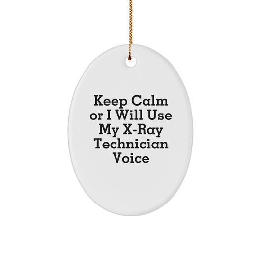 Funny X-Ray Technician Oval Ornament Gifts for X-Ray Techs from Friends at Christmas Unique Gifts - Image 1