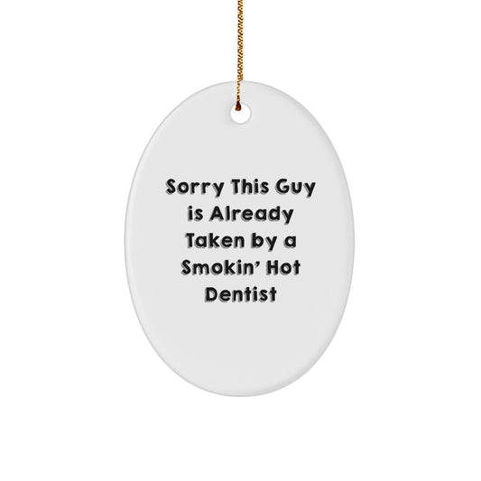 Funny Dentist Oval Ornament Gifts from Friends for Christmas Unique Ideas - Image 1