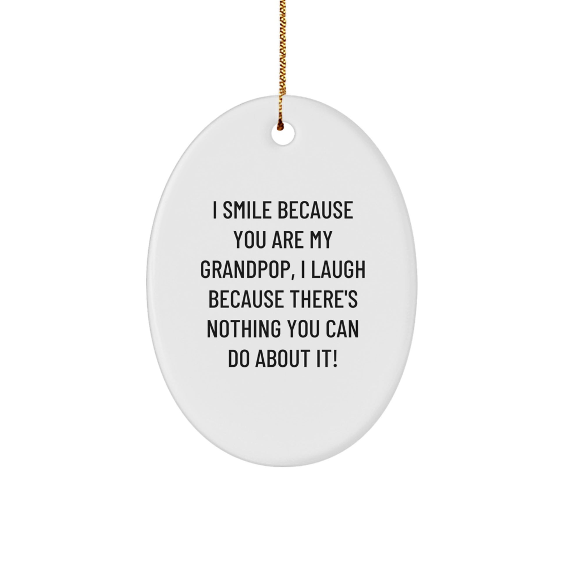Funny Grandpop Oval Ornament Gifts from Family, Grandpop Christmas Unique Gifts for Grandpop - Image 1