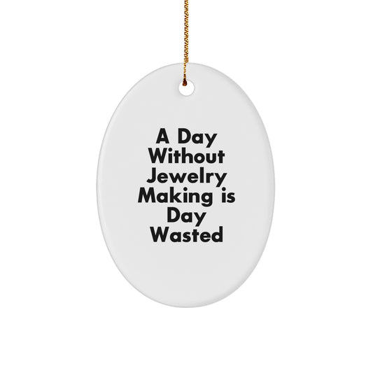 Funny Jewelry Making Gifts for Women from Friends, Oval Ornament Christmas Unique Presents - Image 1