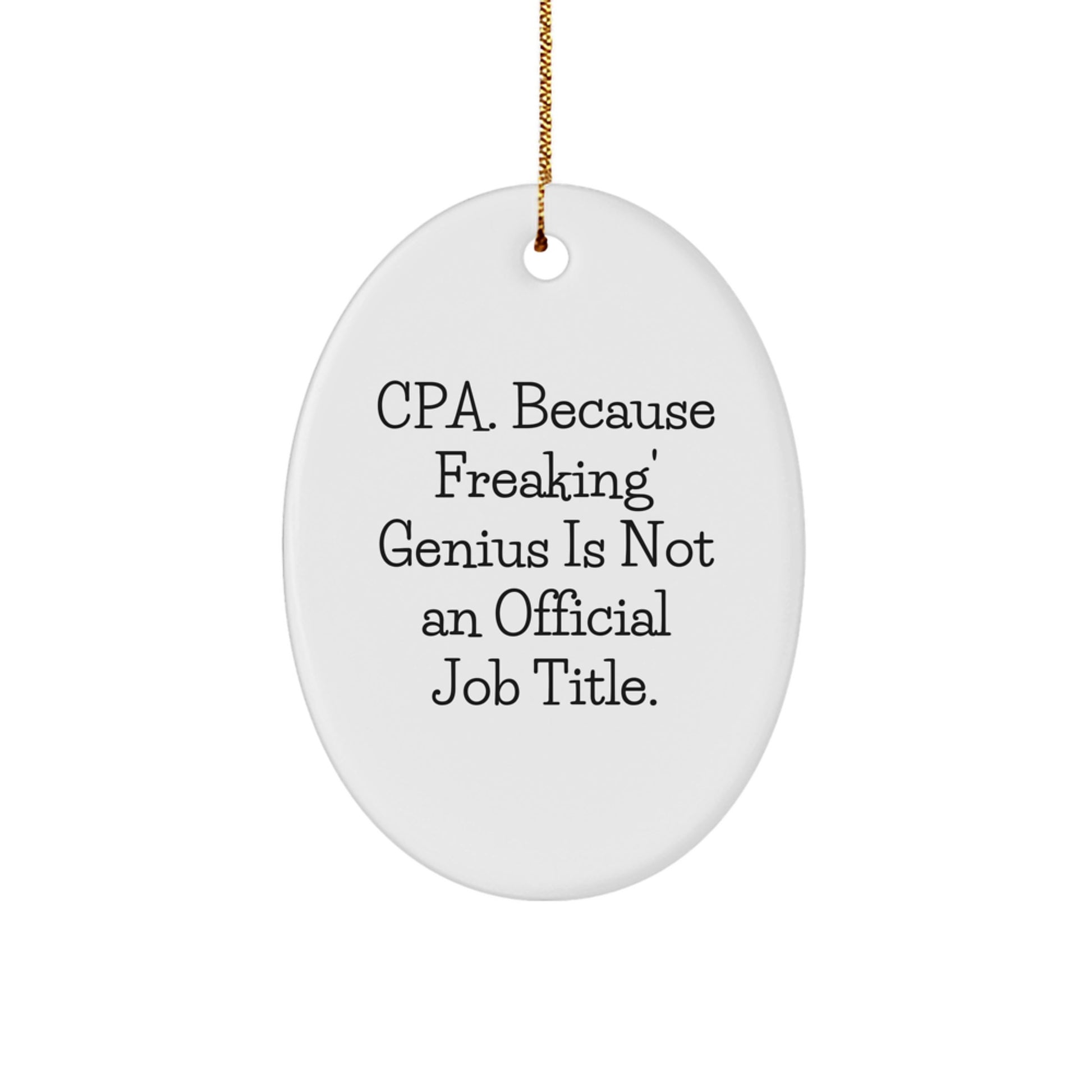 Cute CPA Gifts from Men, Funny Oval Ornaments for Christmas Unique Gifts for Friends and Family - Image 1