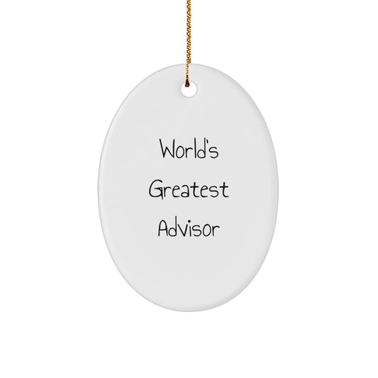 Keepsake World's Greatest Advisor Christmas Ornament for Him Gift - Image 1