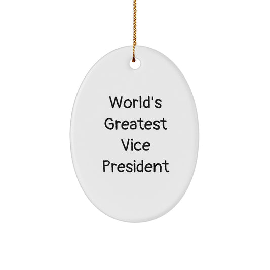 Funny Vice President Oval Ornament Gifts from Friends and Family for Christmas Unique - Image 1
