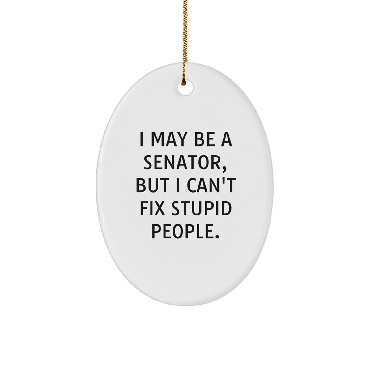 Christmas Gift Oval Ornament for Her Senator Present - Image 1