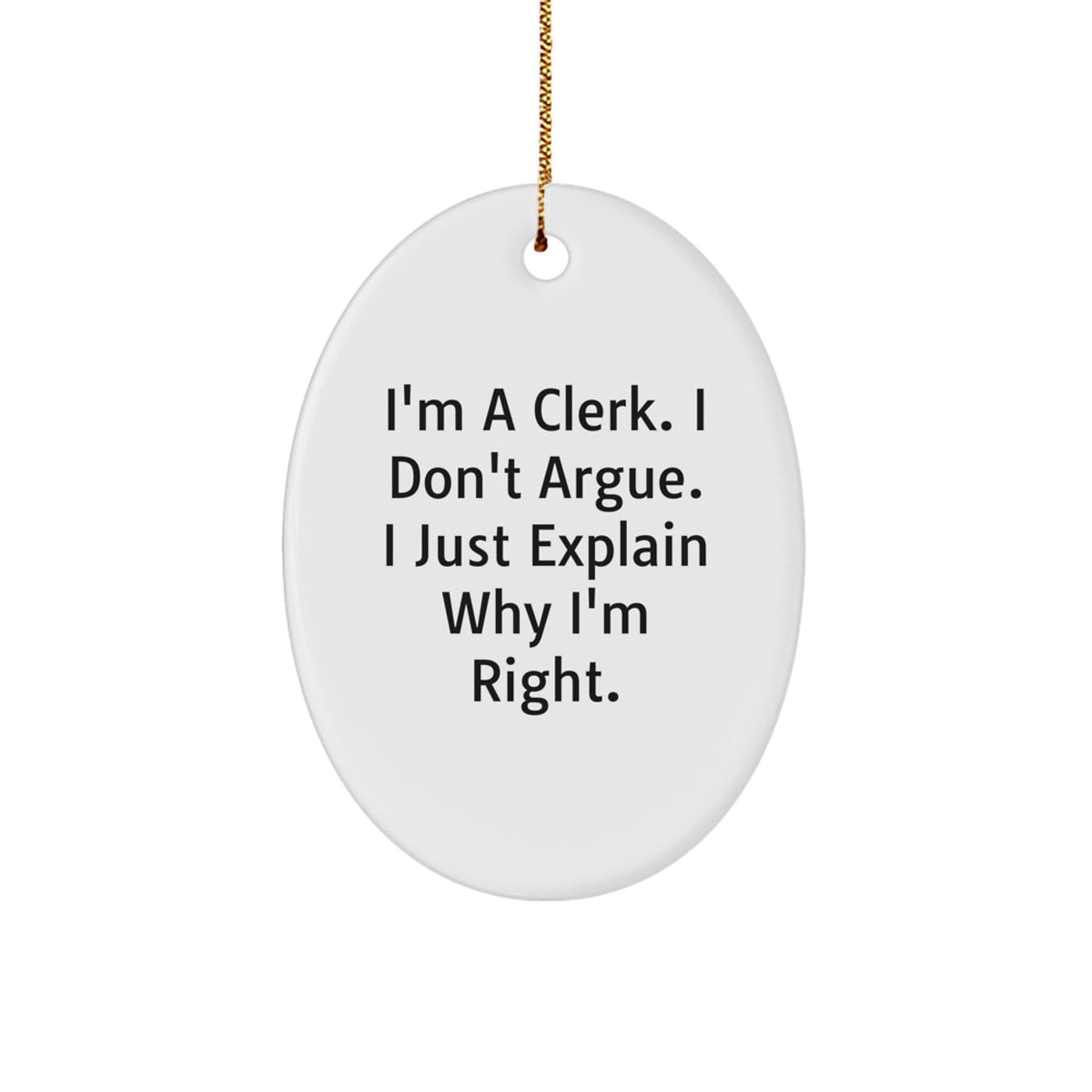 Favorite Christmas Ornament Gift for Kids A Clerk's Insightful Saying - Image 1