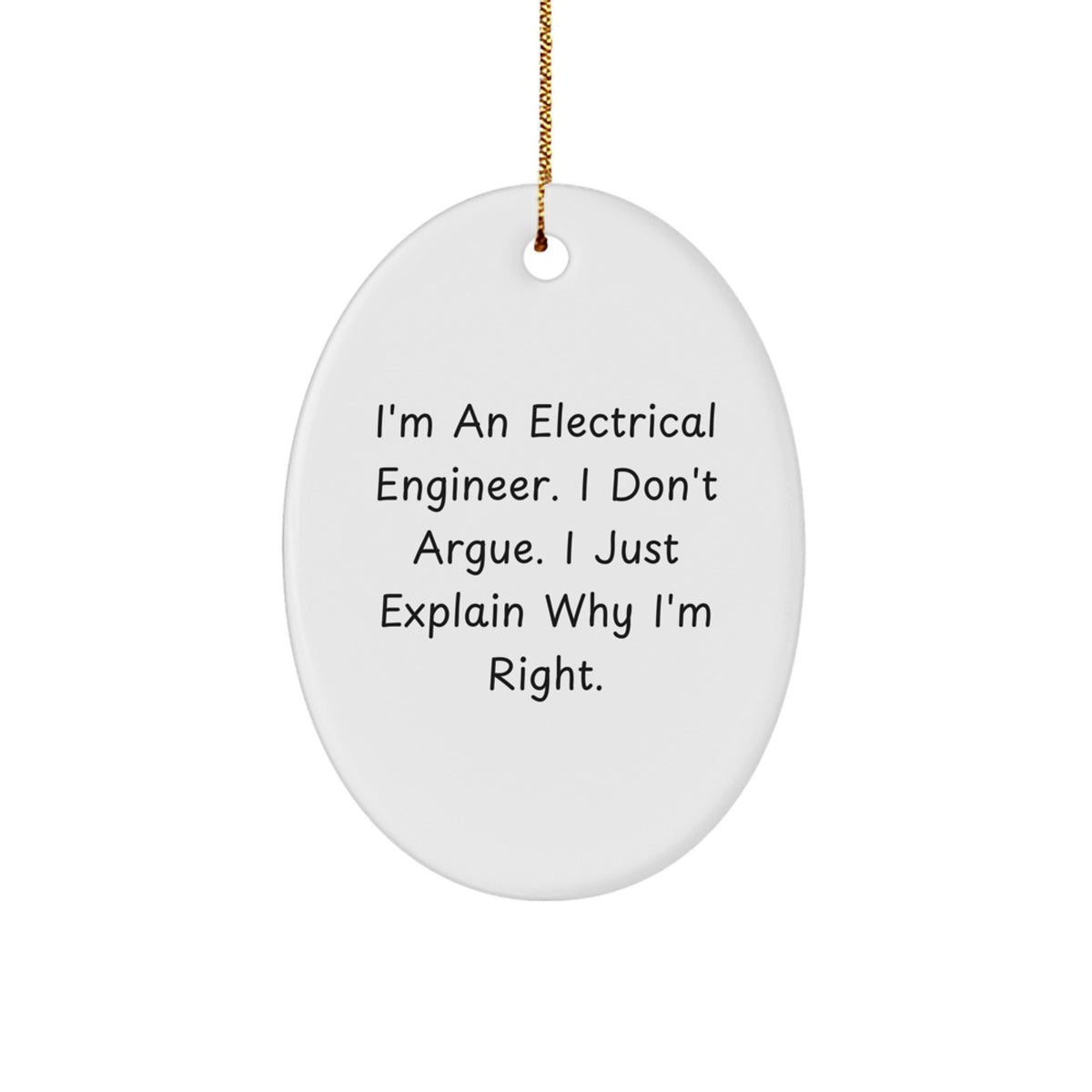 Witty Electrical Engineer Christmas Ornament for Friends Gift - Image 1