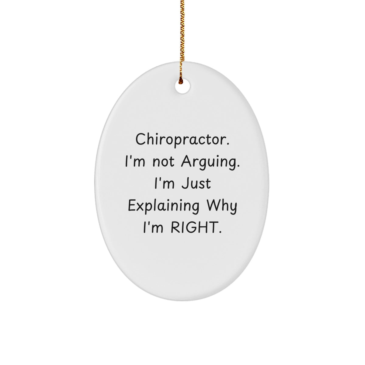 Christmas Unique Gift for Teens Surprise Chiropractor Oval Ornament - Image 1