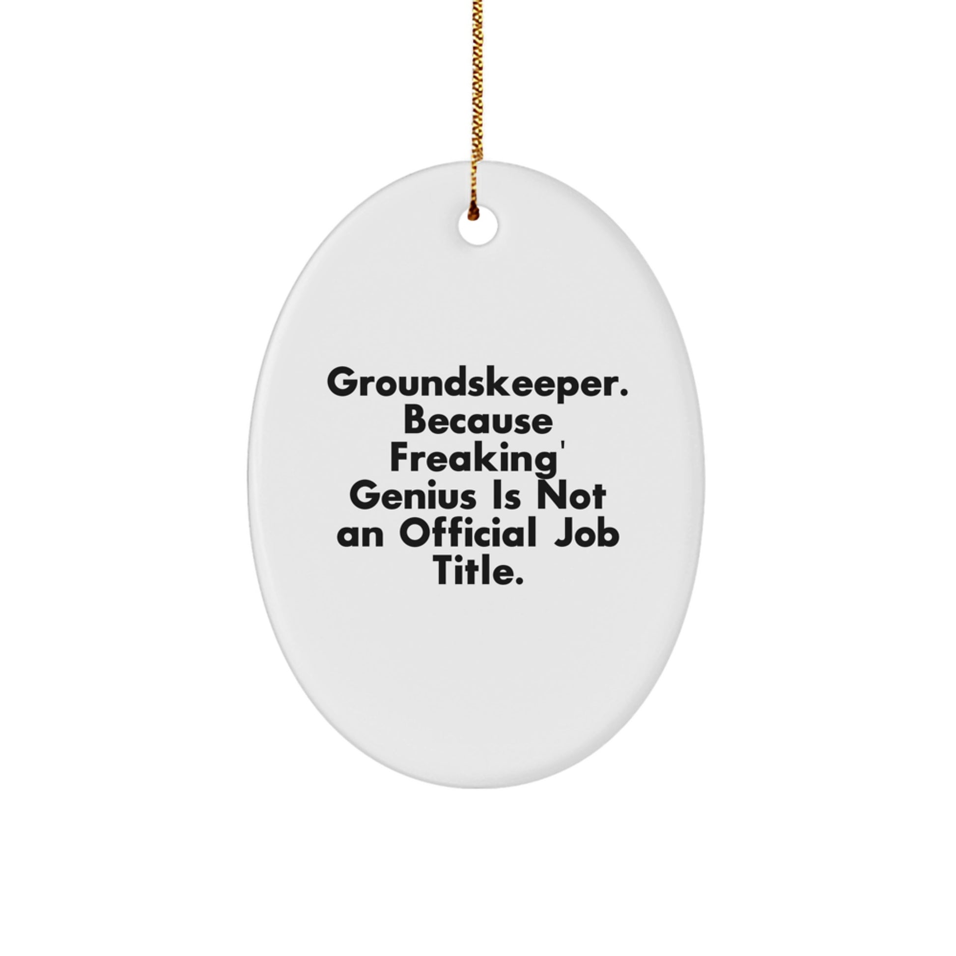 Funny groundskeeper Oval Ornament Gifts from Friends and Family for Men and Women, groundskeeper Christmas Unique Present Decoration - Image 1