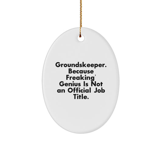 Funny groundskeeper Oval Ornament Gifts from Friends and Family for Men and Women, groundskeeper Christmas Unique Present Decoration - Image 1