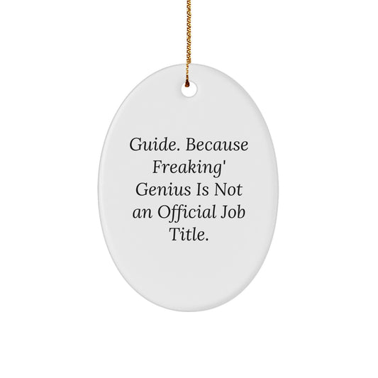 Funny Guide Gifts from Men to Guide Women Oval Ornament for Christmas Unique - Image 1