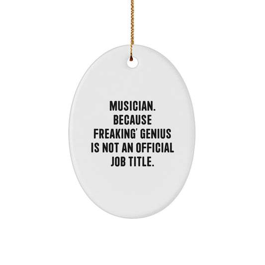 Funny Musician Oval Ornaments for Musician Friends Gifts from Friends to Musician Men - Image 1