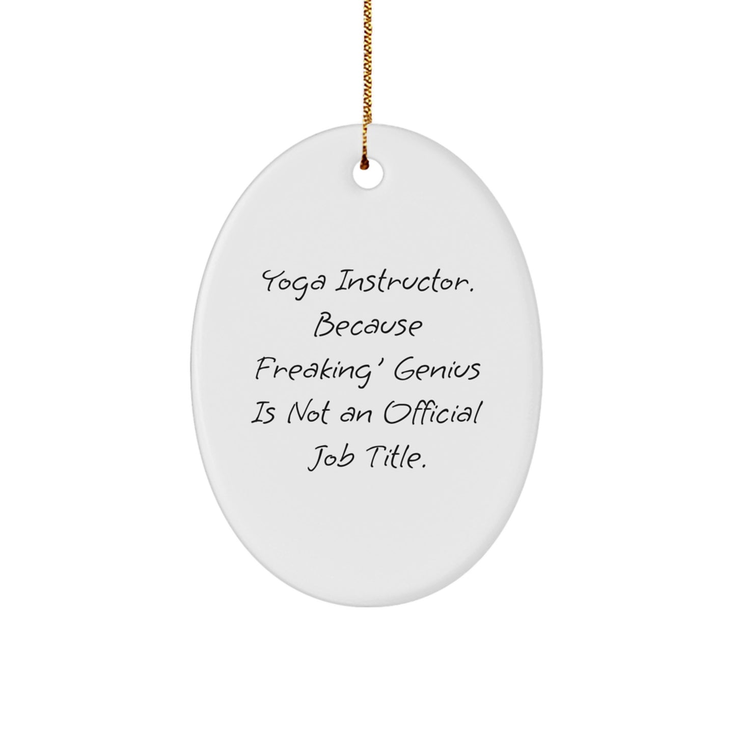 Christmas Gift for Her Yoga Instructor Present Oval Ornament - Image 1