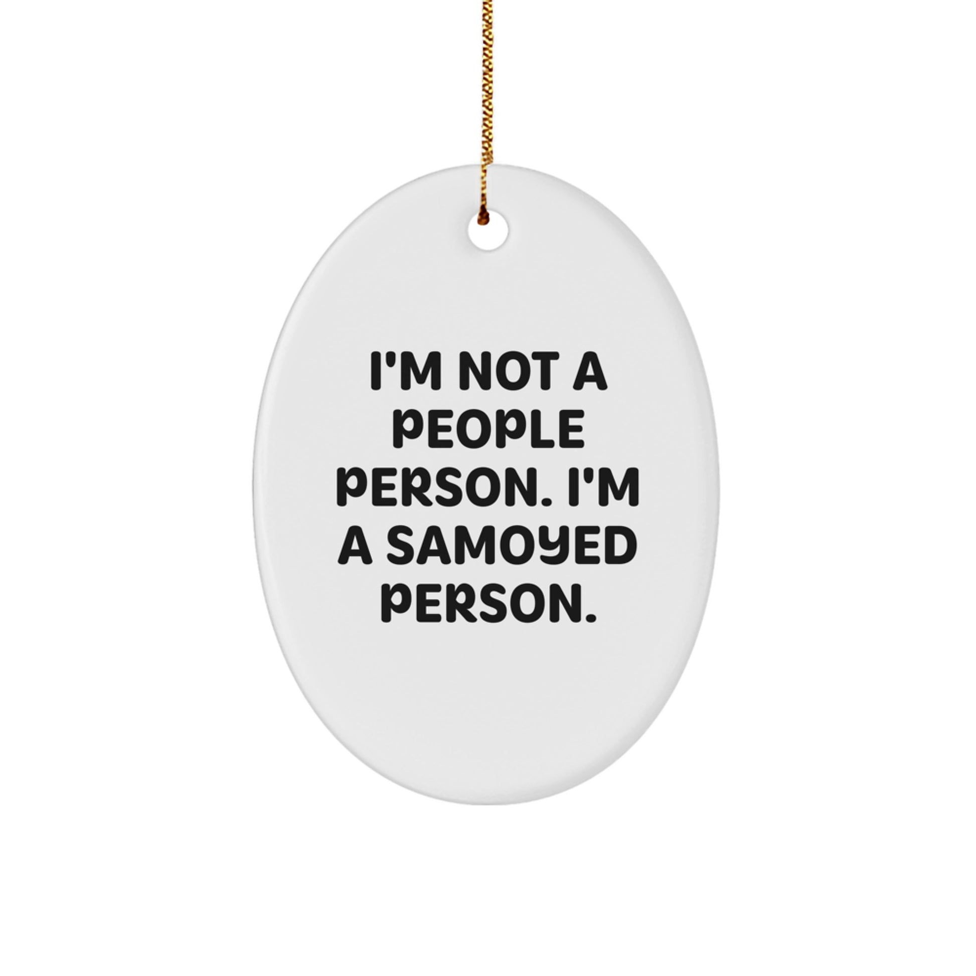 Samoyed Dog Oval Ornament Gifts from Friends and Family for Christmas Unique - Image 1