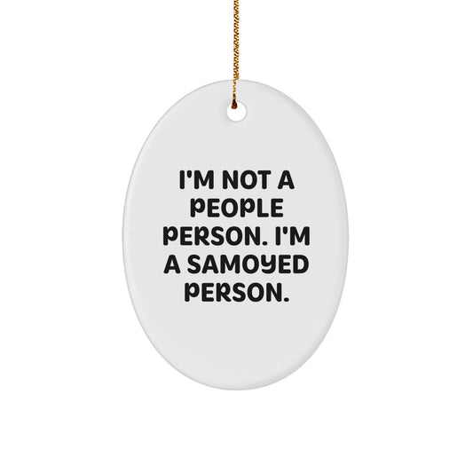 Samoyed Dog Oval Ornament Gifts from Friends and Family for Christmas Unique - Image 1
