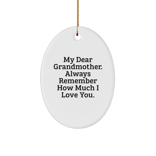 Gifts from Family - Funny Grandmother Gifts for Grandma - Oval Ornament with Quote - Christmas Unique Gifts - Image 1