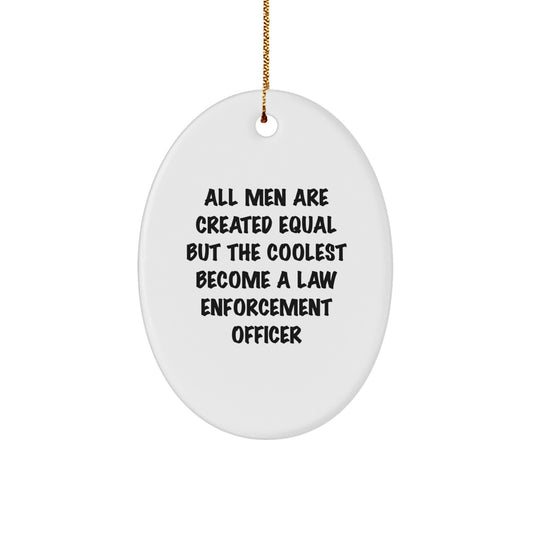 Cool Law Enforcement Officer Christmas Ornament for Roommates Gift - Image 1