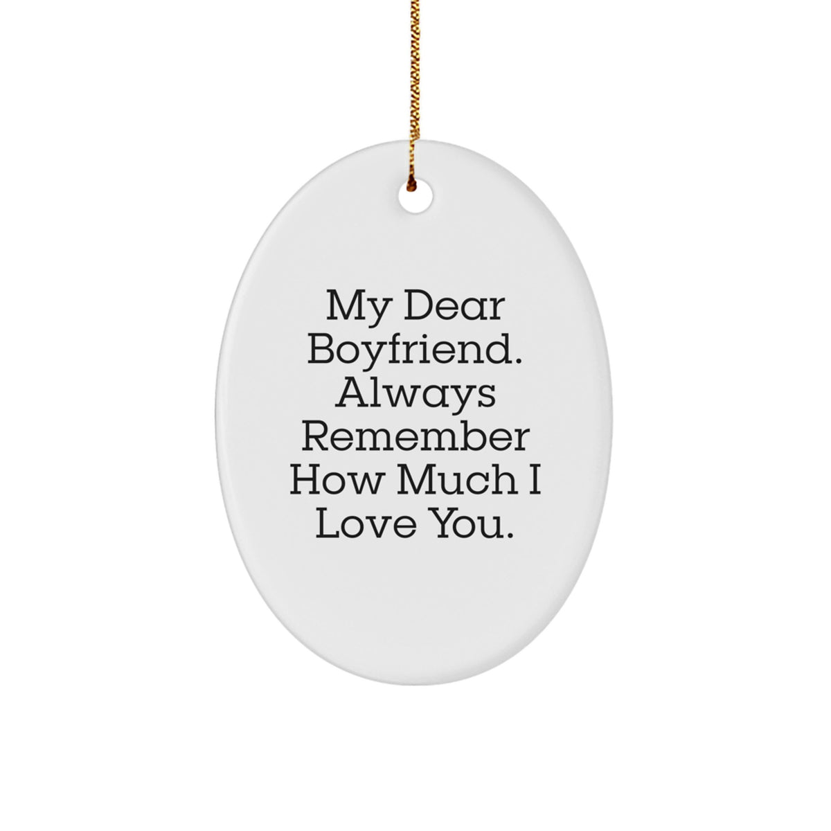 Christmas Unique Gift for Her Oval Dear Sweetheart Ornament, Present - Image 1