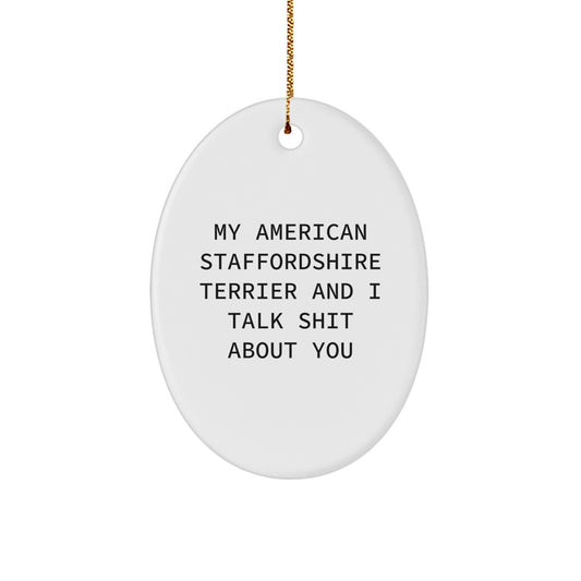 Sassy American Staffordshire Terrier Christmas Ornament Gift for Friends - Image 1