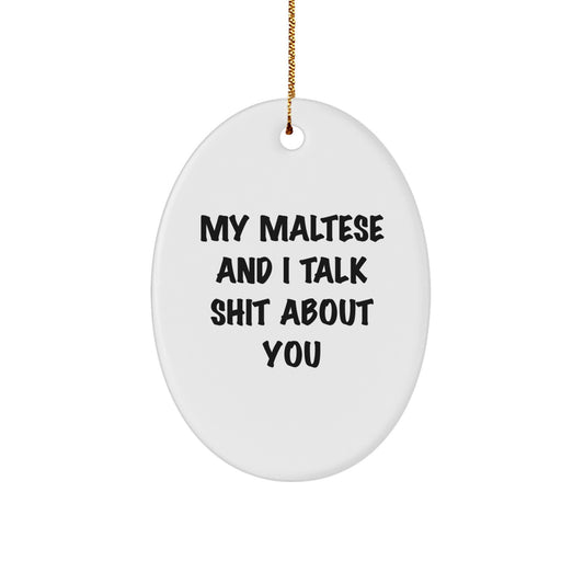 Maltese Dog Christmas Ornament Keepsake for Him Gift Heartwarming - Image 1