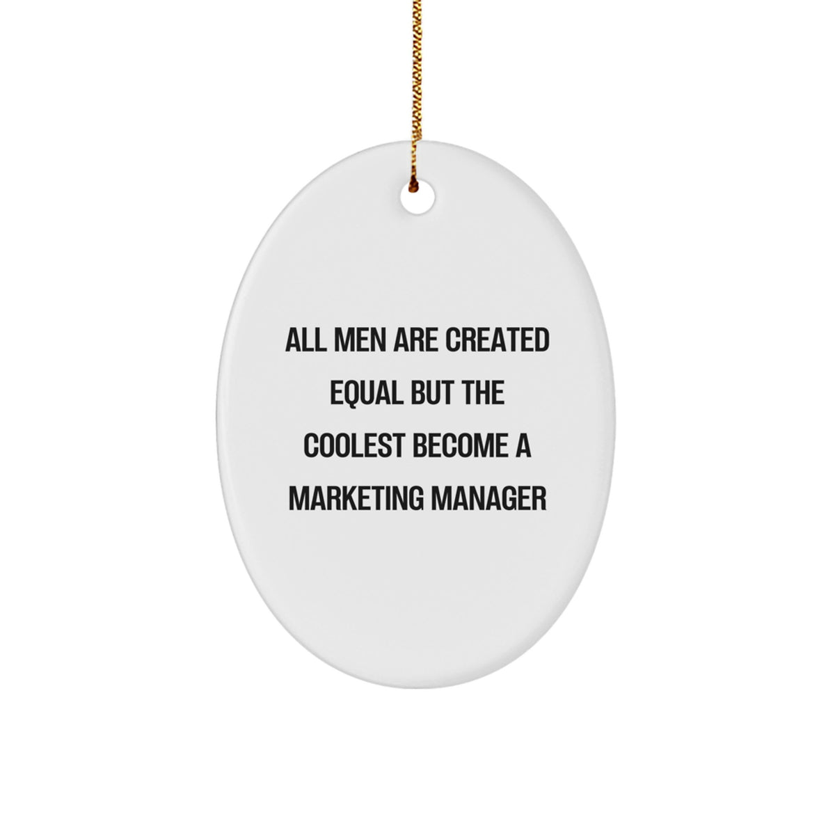 Christmas Gift Keepsake Oval Ornament for Her Present – Marketing - Image 1