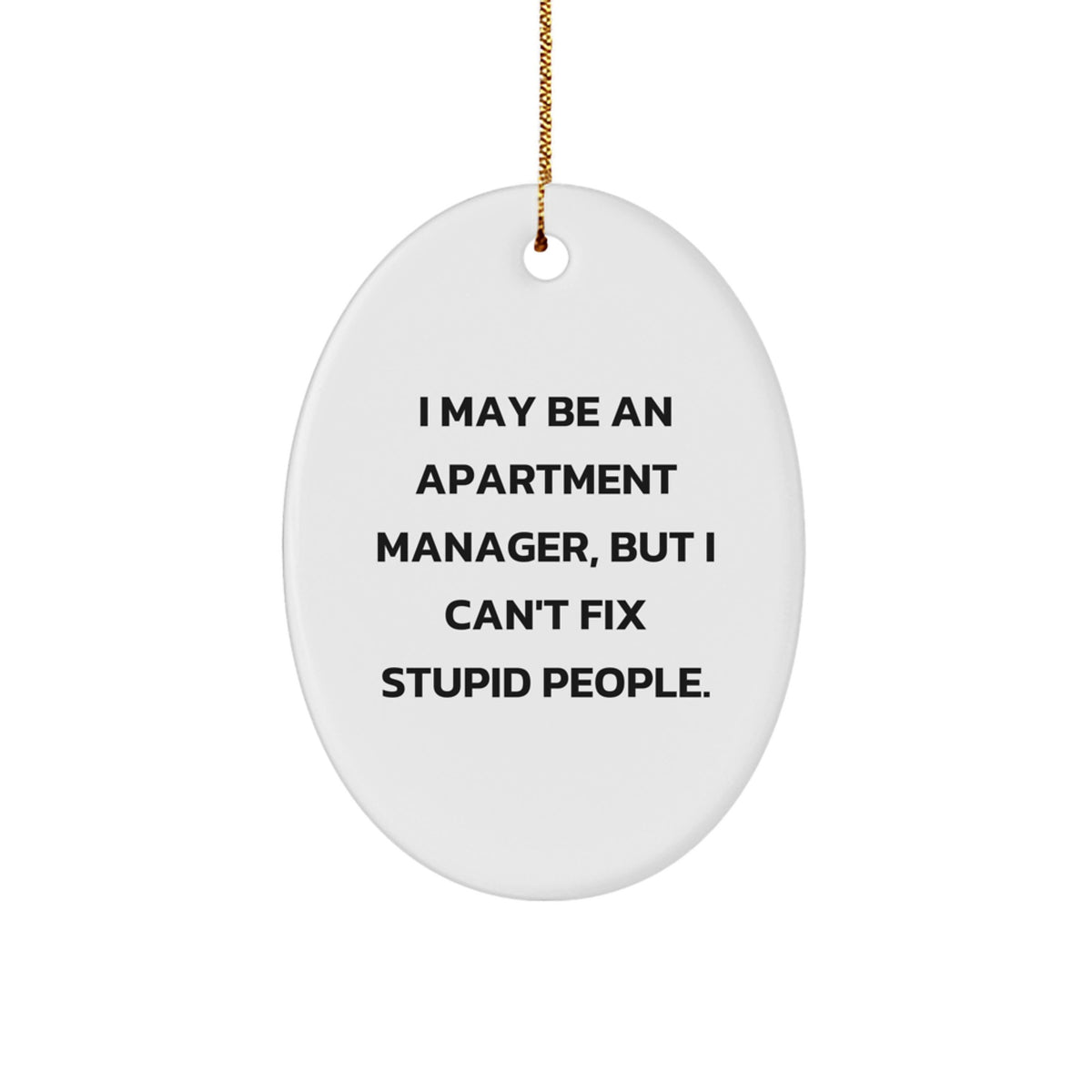 Christmas Gift for Her Apartment Manager Oval Ornament - Image 1