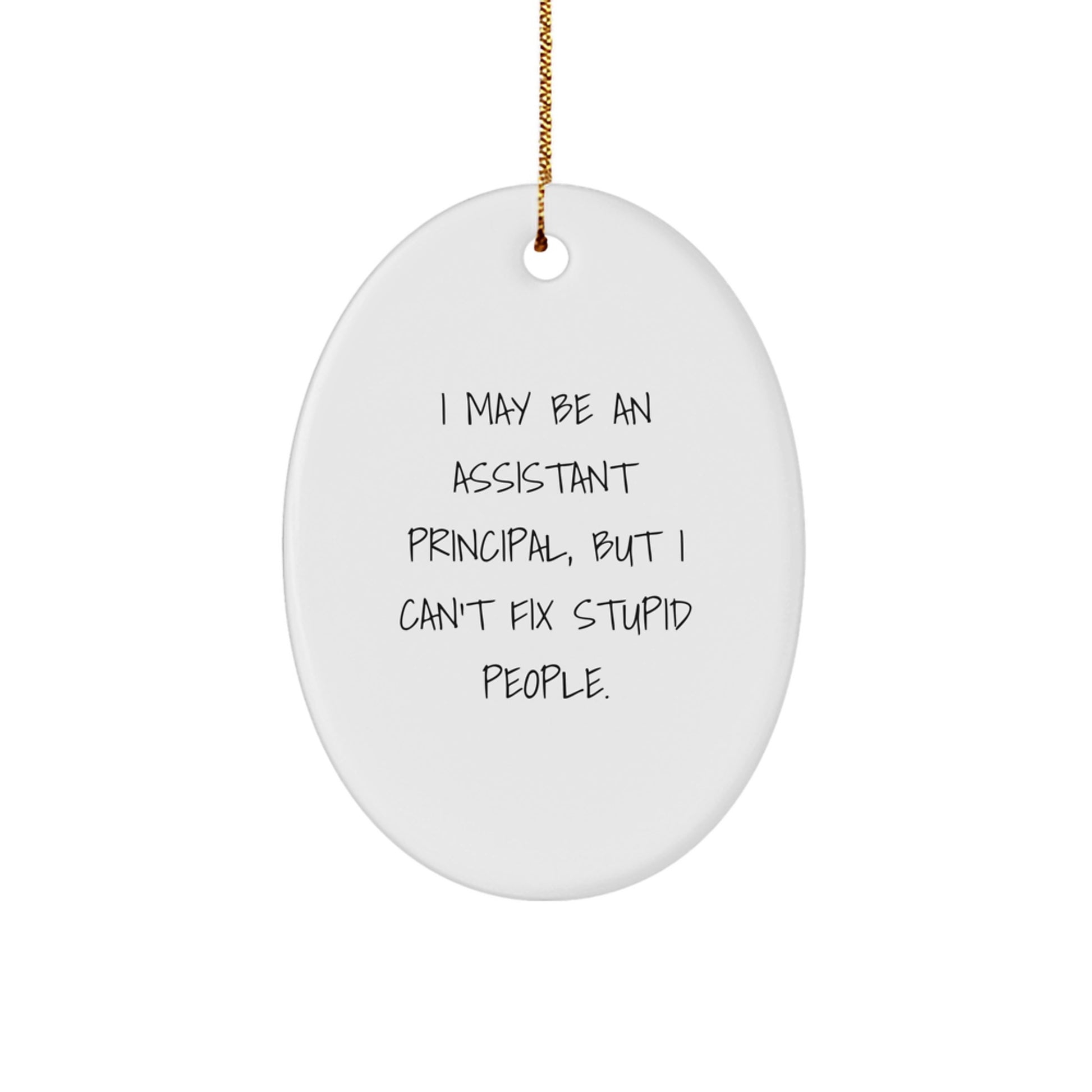 Funny Assistant Principal Oval Ornament Gifts from Men to Friends for Christmas Unique - Image 1