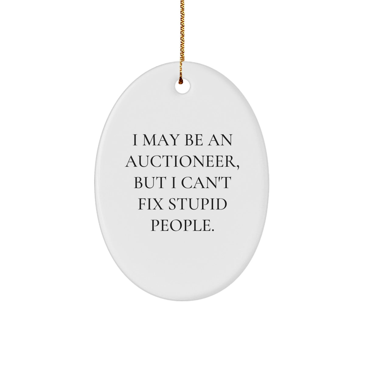 Auctioneer Keepsake Christmas Ornament for Him Gift - Image 1
