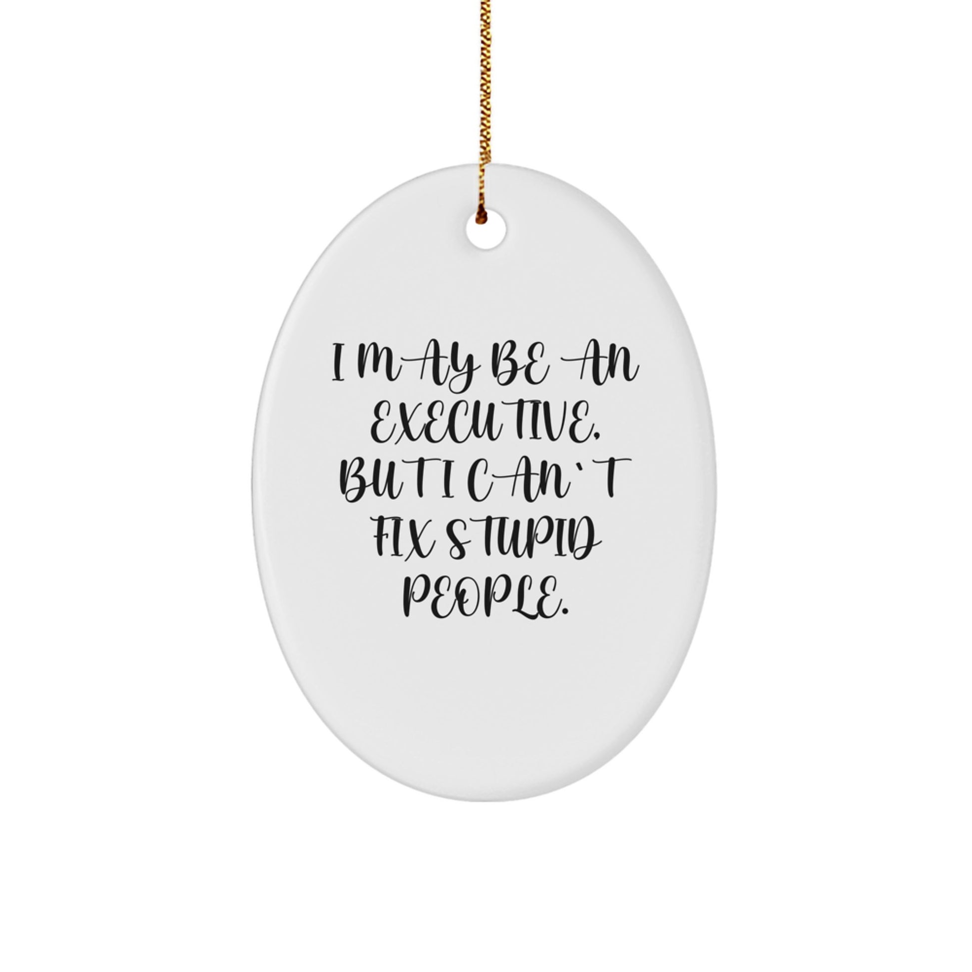 Funny Executive Oval Ornaments for Office Christmas Unique Gifts from Friends for Executive Men - Image 1