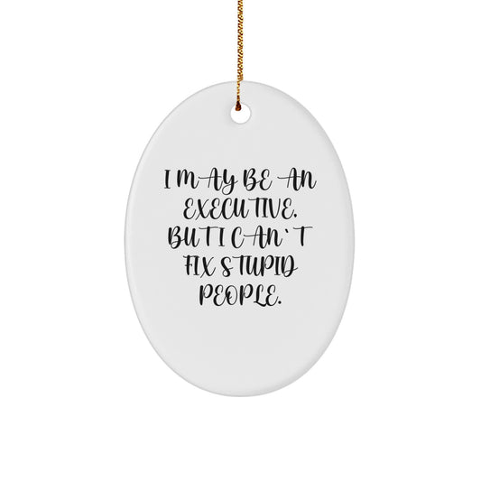 Funny Executive Oval Ornaments for Office Christmas Unique Gifts from Friends for Executive Men - Image 1