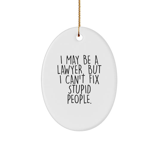 Funny Lawyer Oval Ornament, Gifts for Lawyer Men, from Friends or Family, Christmas Unique - Image 1