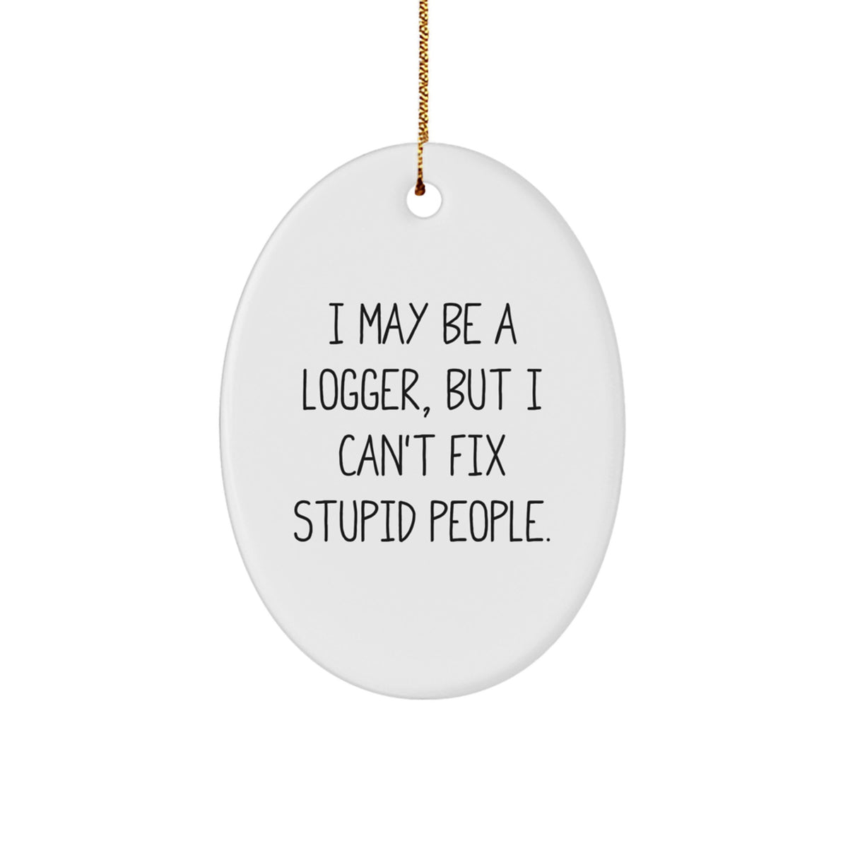 Christmas Gift for Her Logger Christmas Ornament Present Brightly - Image 1