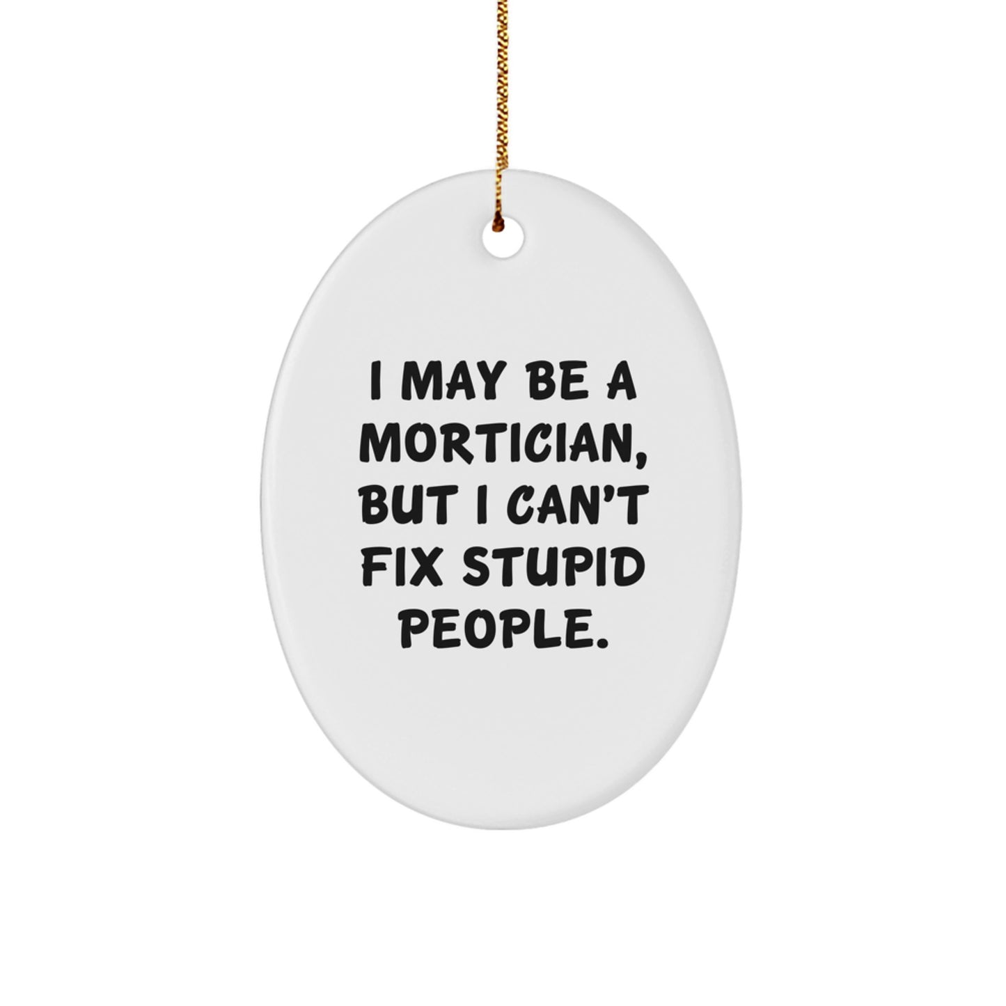Christmas Gift for Her Mortician Oval Ornament Present - Image 1