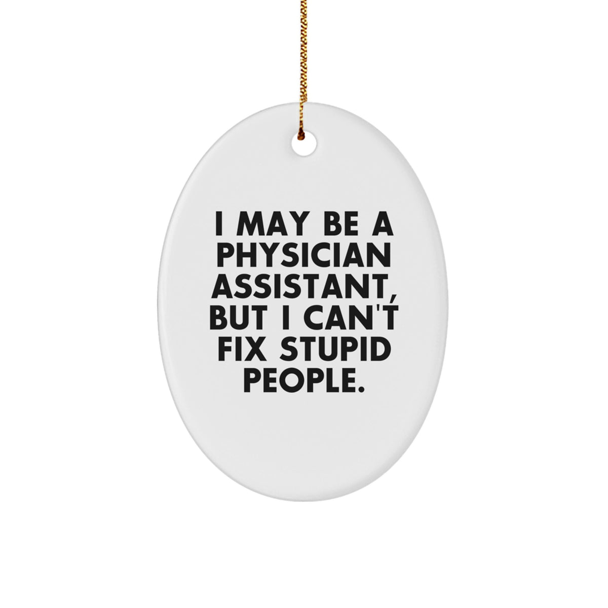 Christmas Gift for Her Physician Assistant Oval Ornament Present - Image 1