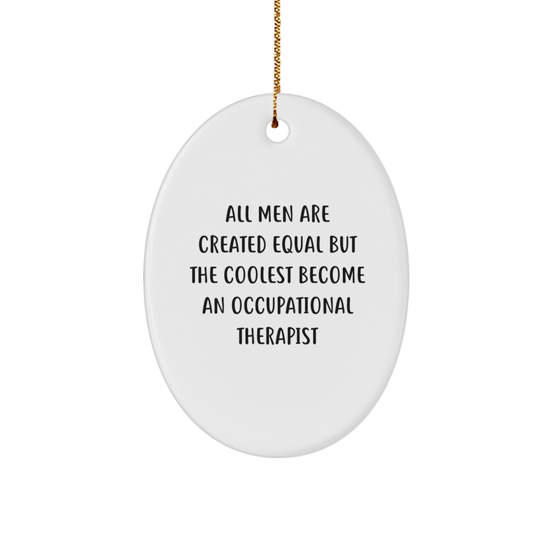 Funny Occupational Therapist Oval Ornament Gifts from Men for Christmas Unique Gifts - Image 1