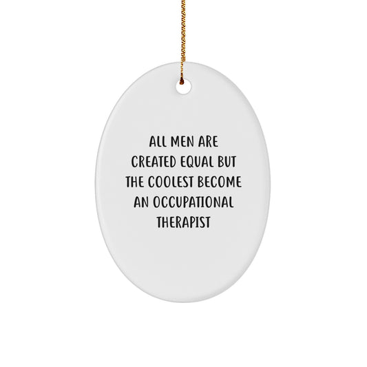 Funny Occupational Therapist Oval Ornament Gifts from Men for Christmas Unique Gifts - Image 1